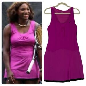 Nike Dri-Fit Tennis Dress in Magenta and Black | Size M